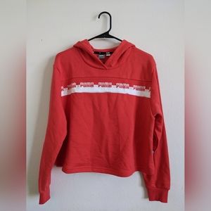 NWT - Women's Puma red cropped hoodie size small